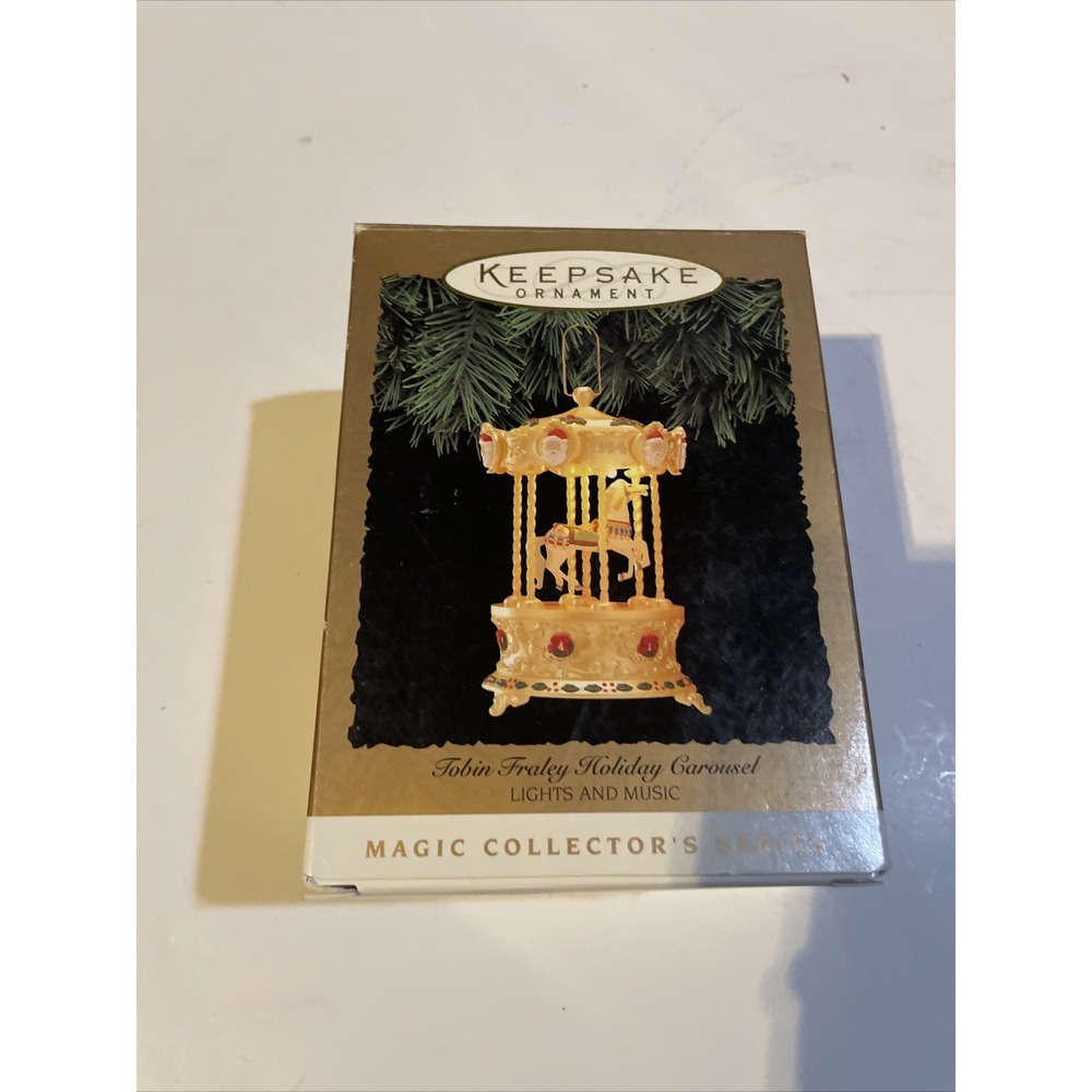 Vintage 1994, Hallmark‎ Keepsake Magic, Tobin Fraley Holiday Carousel Ornament.